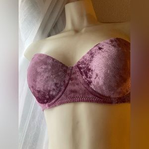 IJAK Dusty Rose Velvet Strapless Bra💜💜